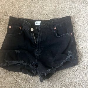 Zara Black jean shorts